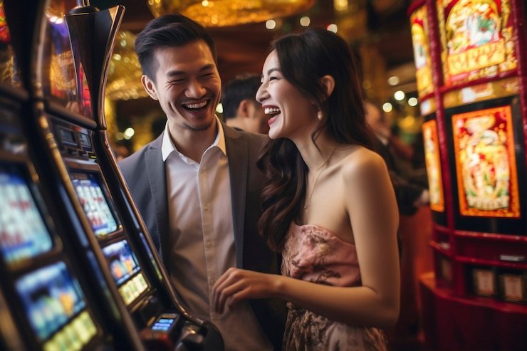 Studio live baccarat vio slot dengan dealer asli, meja kartu, dan interface taruhan real-time